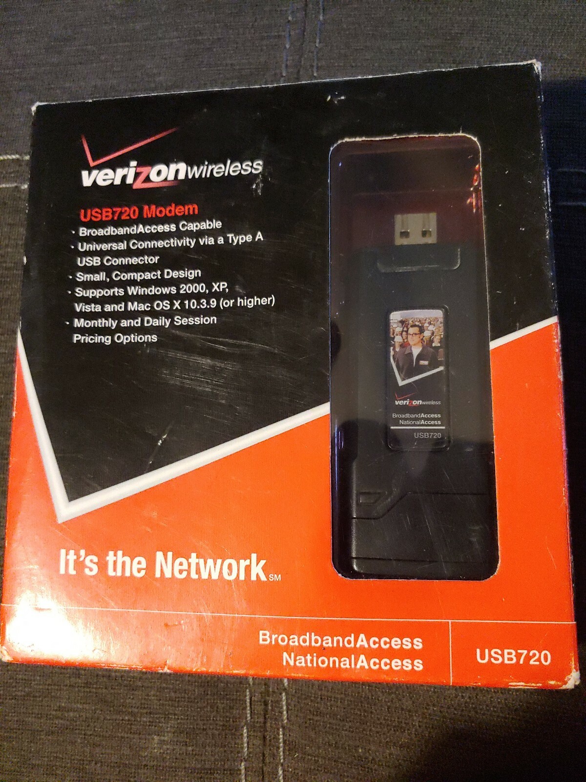 Verizon Modem No Contract Mobile Broadband USB Stick Modem USB720 Untested