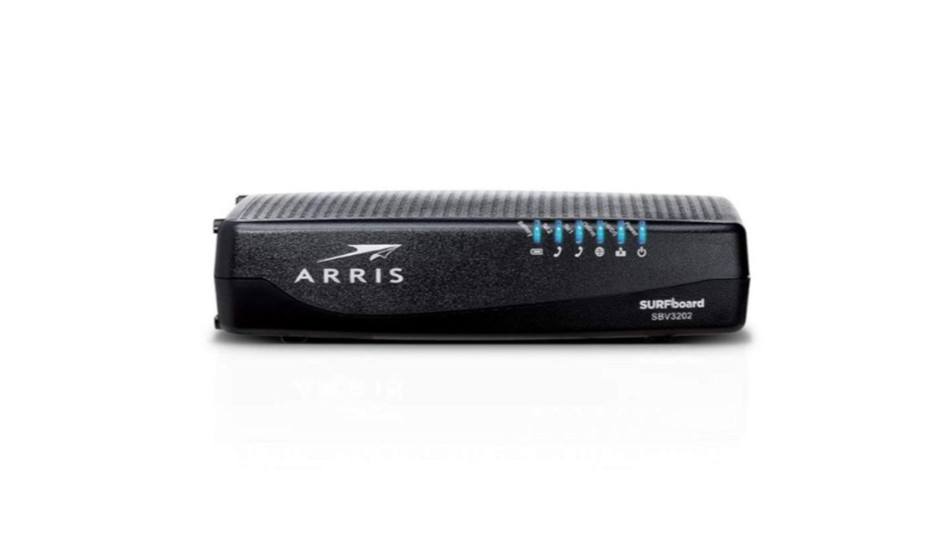 ARRIS SURFboard SBV3202 Docsis 3.0 Voice Cable Modem - Black