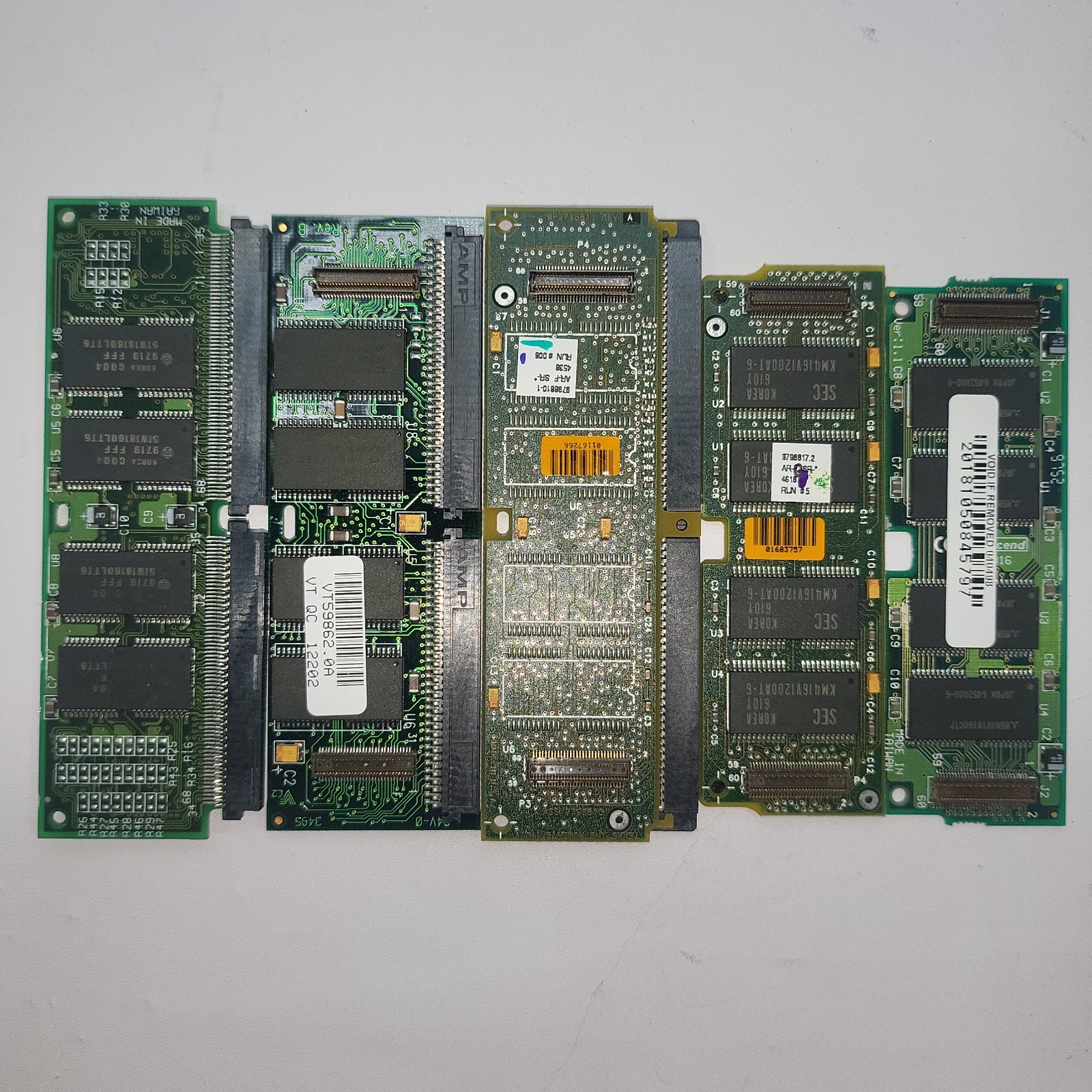 Lot 5 Vintage 72-Pin SIMM RAM EDO FPM Samsung VisionTek Transcend Retro PC 90s