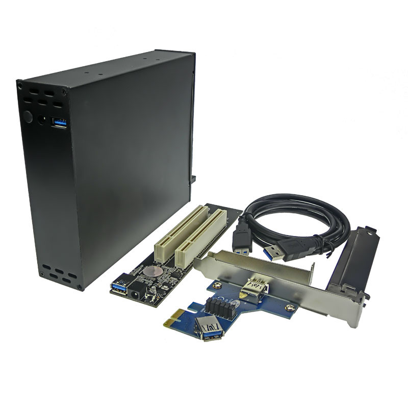 PCI-E To PCI Riser Card 2 Slot 32bit PCI Dock ENCLOSURE