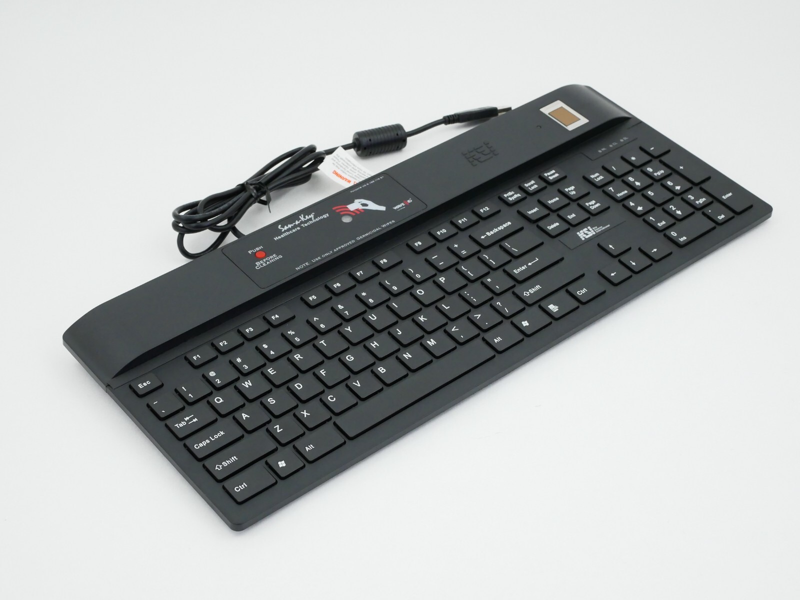 KSI Black USB RFID Reader Touch Chip Biometric Keyboard KSI-1700-SX HFFFB-03