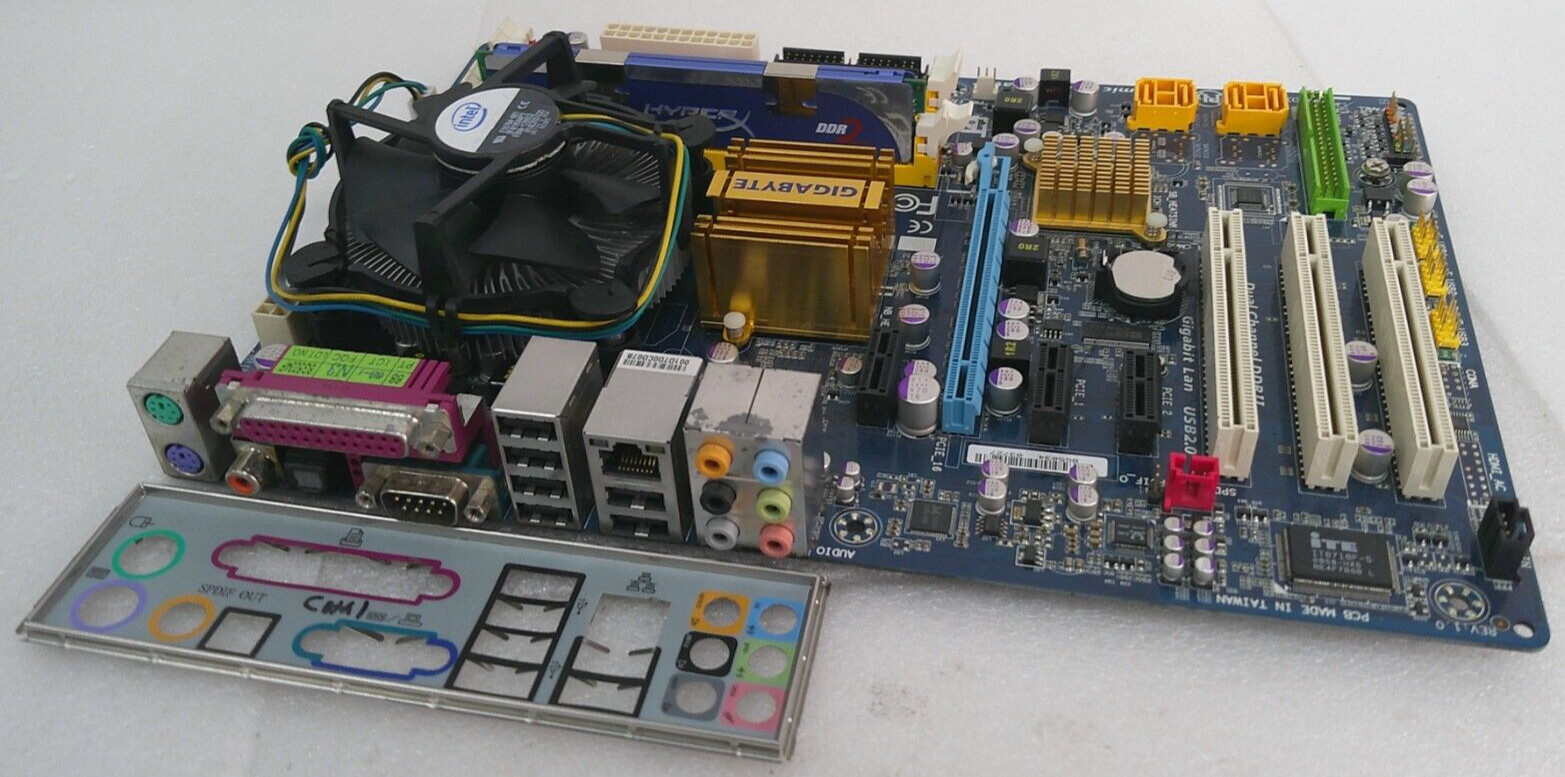 Gigabyte GA-EP35-DS3L MB W/ Intel SLALT CPU, 1GB DDR2 & I/O Shield