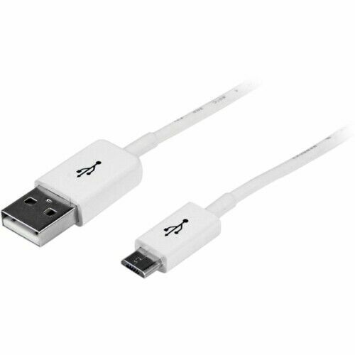 StarTech USBPAUB1MW 1m White Micro USB Cable - A to Micro B - USB f