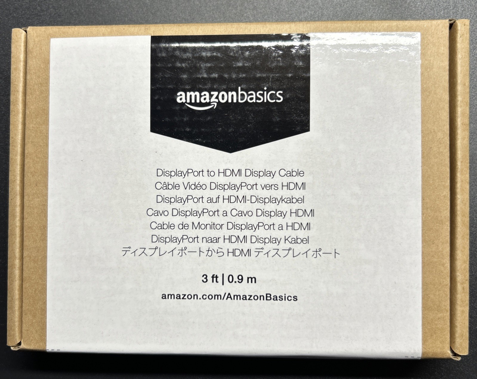 Brand New Amazon Basics DisplayPort to HDMI Uni-Directional Cable 3 Foot