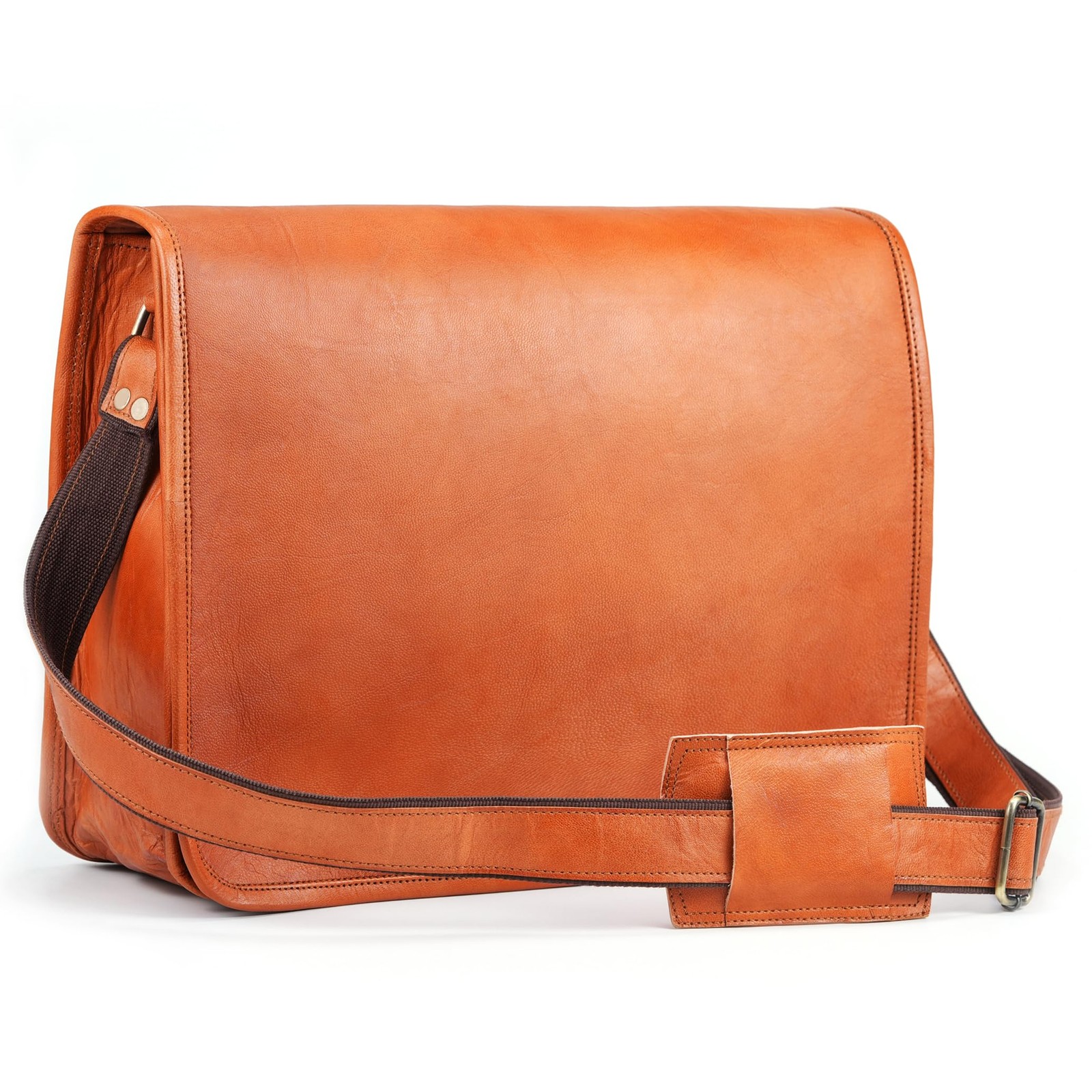 Leather Messenger Bag 'Elegant Enigma' 15 Inch Laptop Computer Shoulder Bag S...