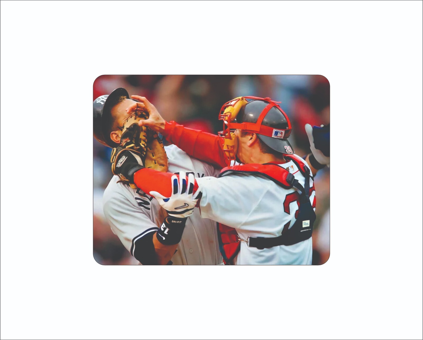 Mouse pad JASON VERITEK vs. Alex Rodriguez Boston Red Sox vs. New York Yankees