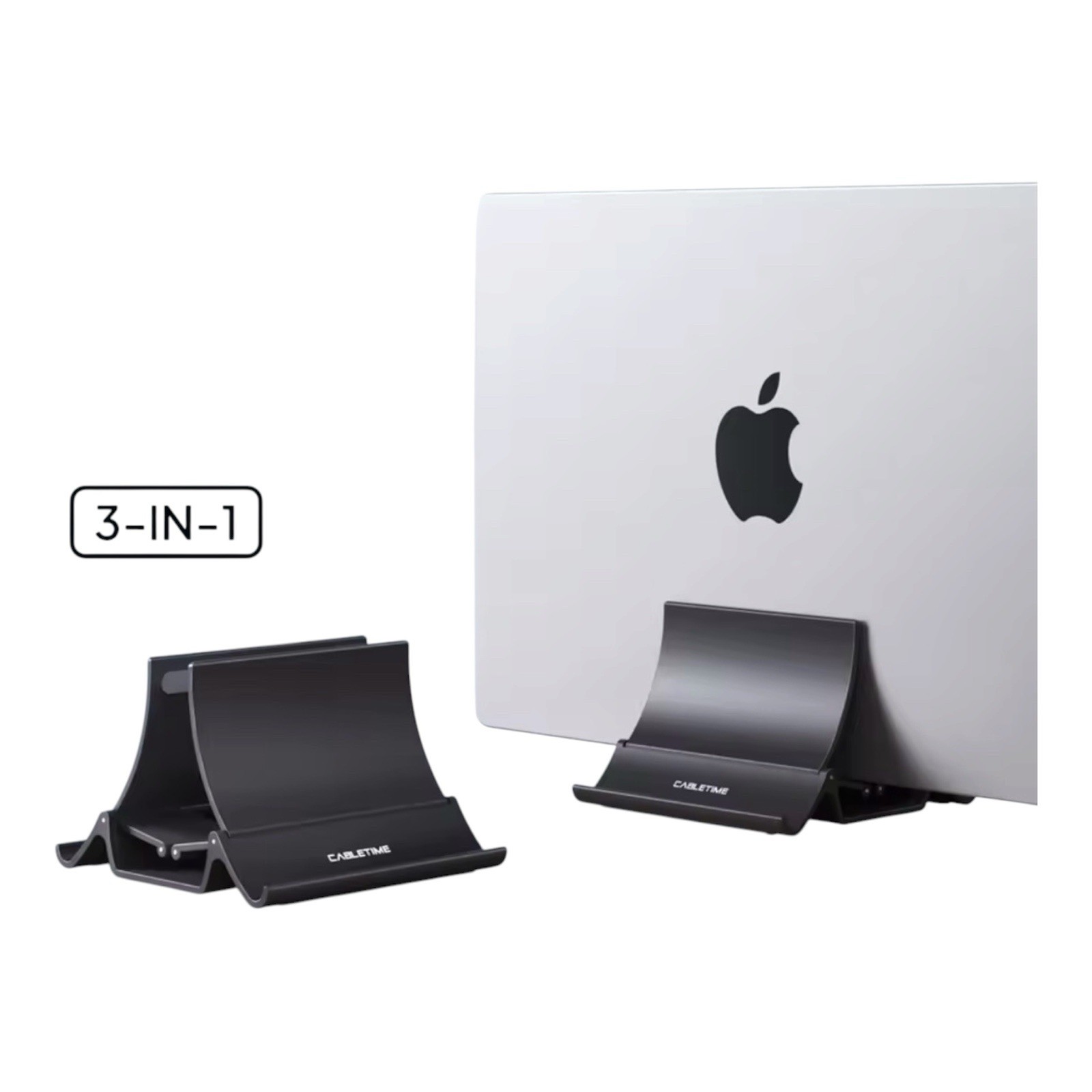 Vertical Laptop Stand Automatic Shrink Space Saving MacBook Surface iPad Phone
