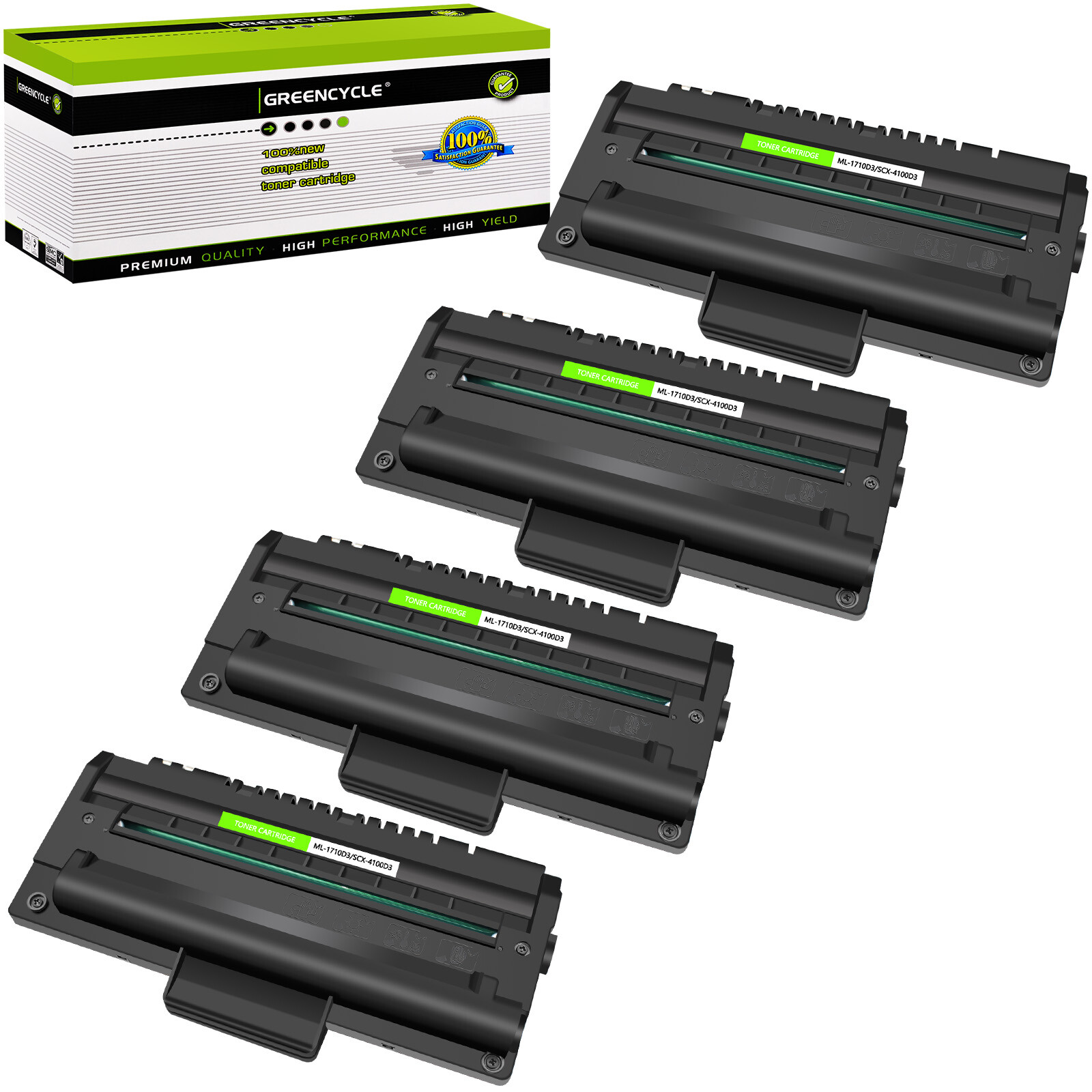 4PK Compatible Toner Cartridge For Samsung SCX-4100D3 SCX-4100 Printer