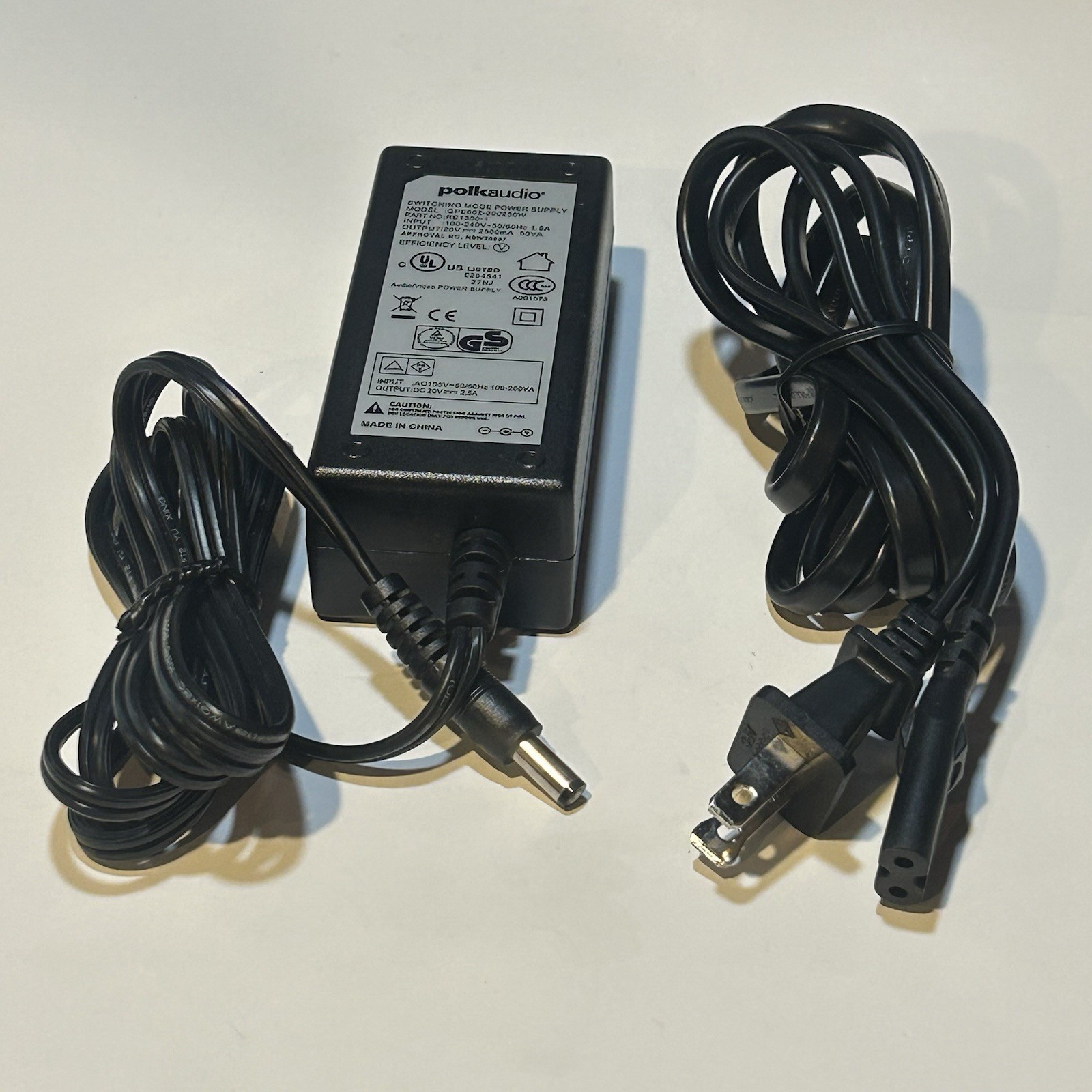 Polk Audio Switching Mode Power Supply Model GPE602-200250W 20V 2500mA 50VA