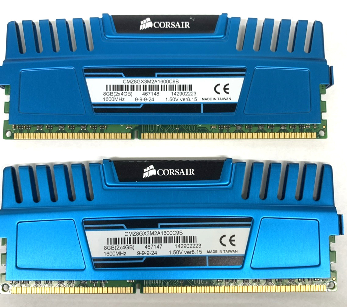 Corsair Vengeance 8GB (2x4GB) RAM DDR3 1600MHz CMZ8GX3M2A1600C9B