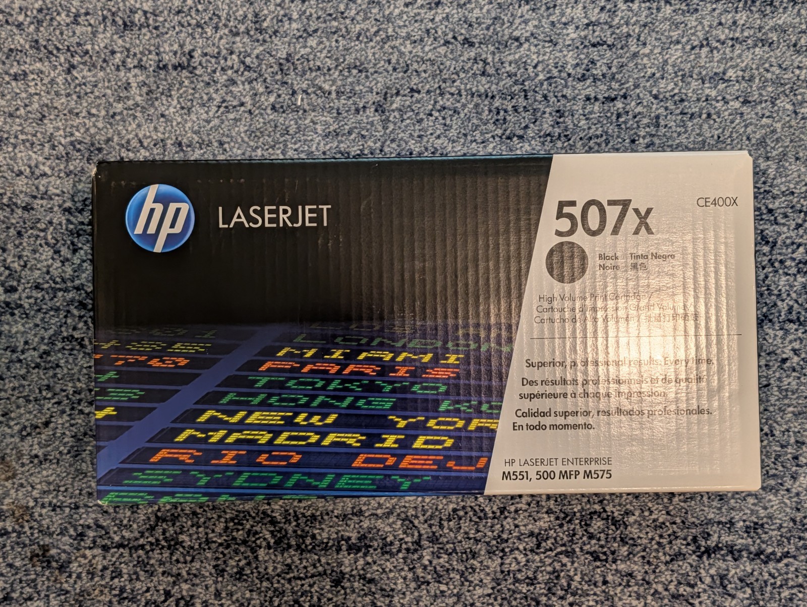 HP 507X High Yield Black Original LaserJet Toner Cartridge, New, Sealed OEM