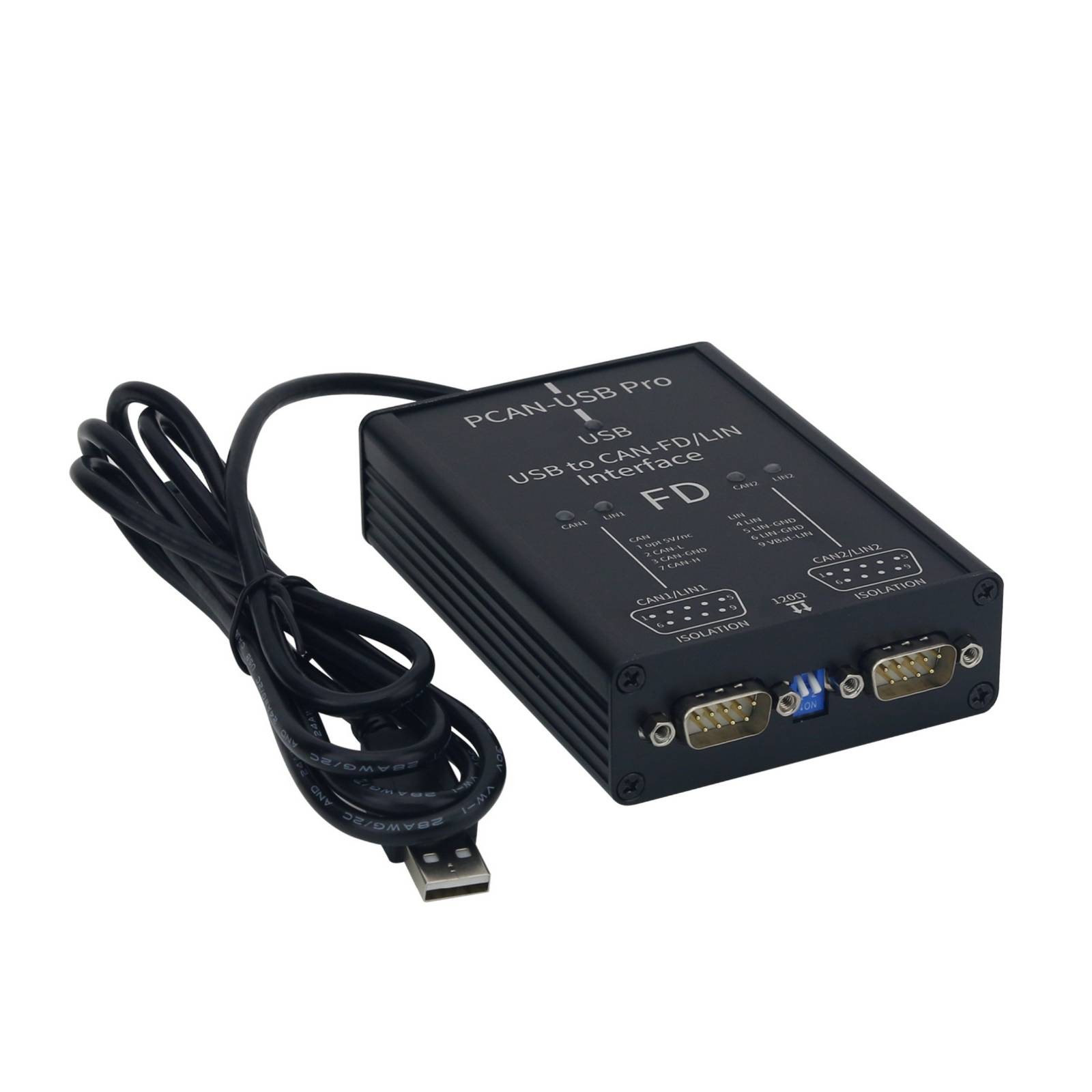 PCAN-USB Pro PCAN FD Pro 2-Channel 12Mbit/s USB to CAN-FD/LIN Adapter