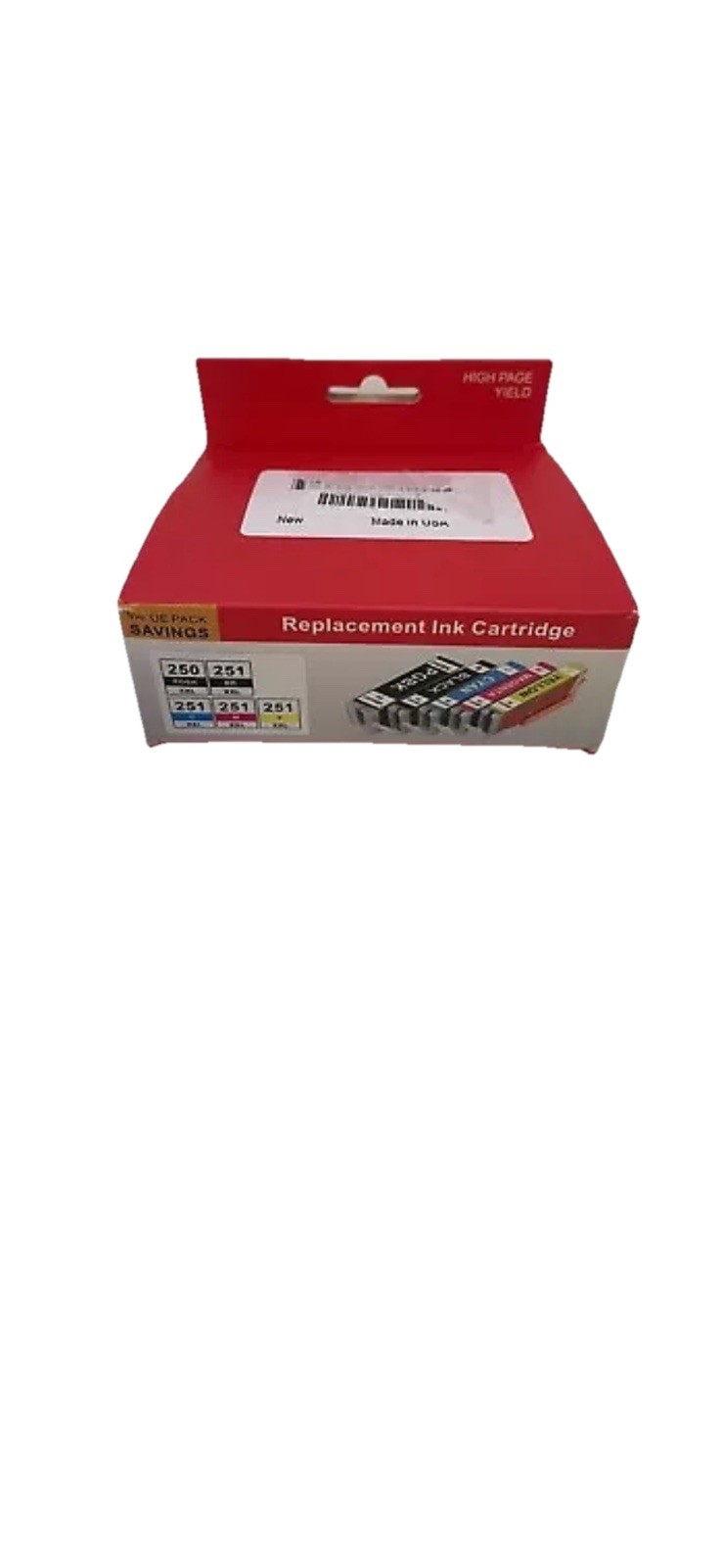 Replacement Ink Cartridges 250XXL & 251XXL 5 pack (New)