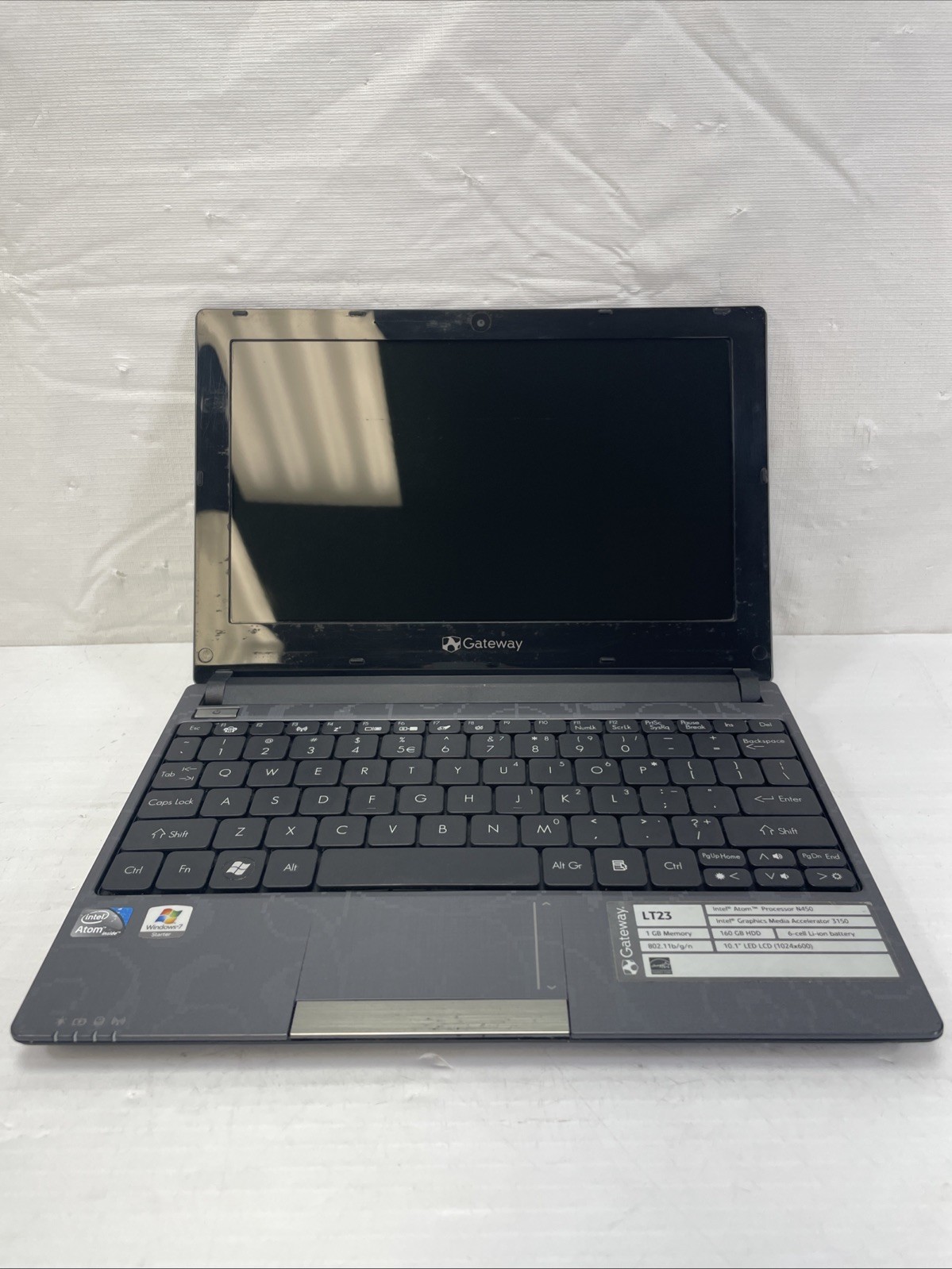 Retro Gaming Gateway LT23 10.1" Intel Atom N450 1.66GHz 1GB RAM 160GB HDD Win7