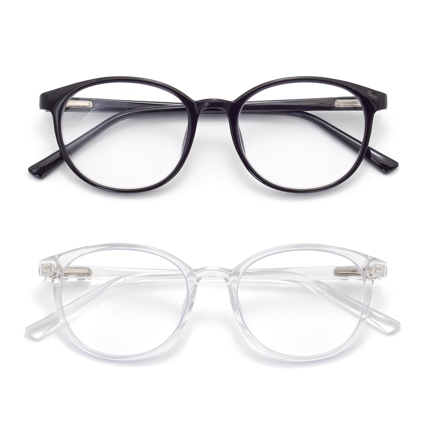 2-Pack Blue Light Blocking Glasses Round Women Men Computer Glasses Anti Eye ...