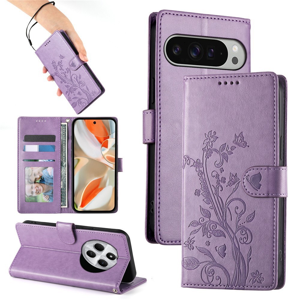 Leather Butterfly Wallet Cover Case For Google Pixel 9 10 Pro XL 9A 8A 6A 8 7 7A