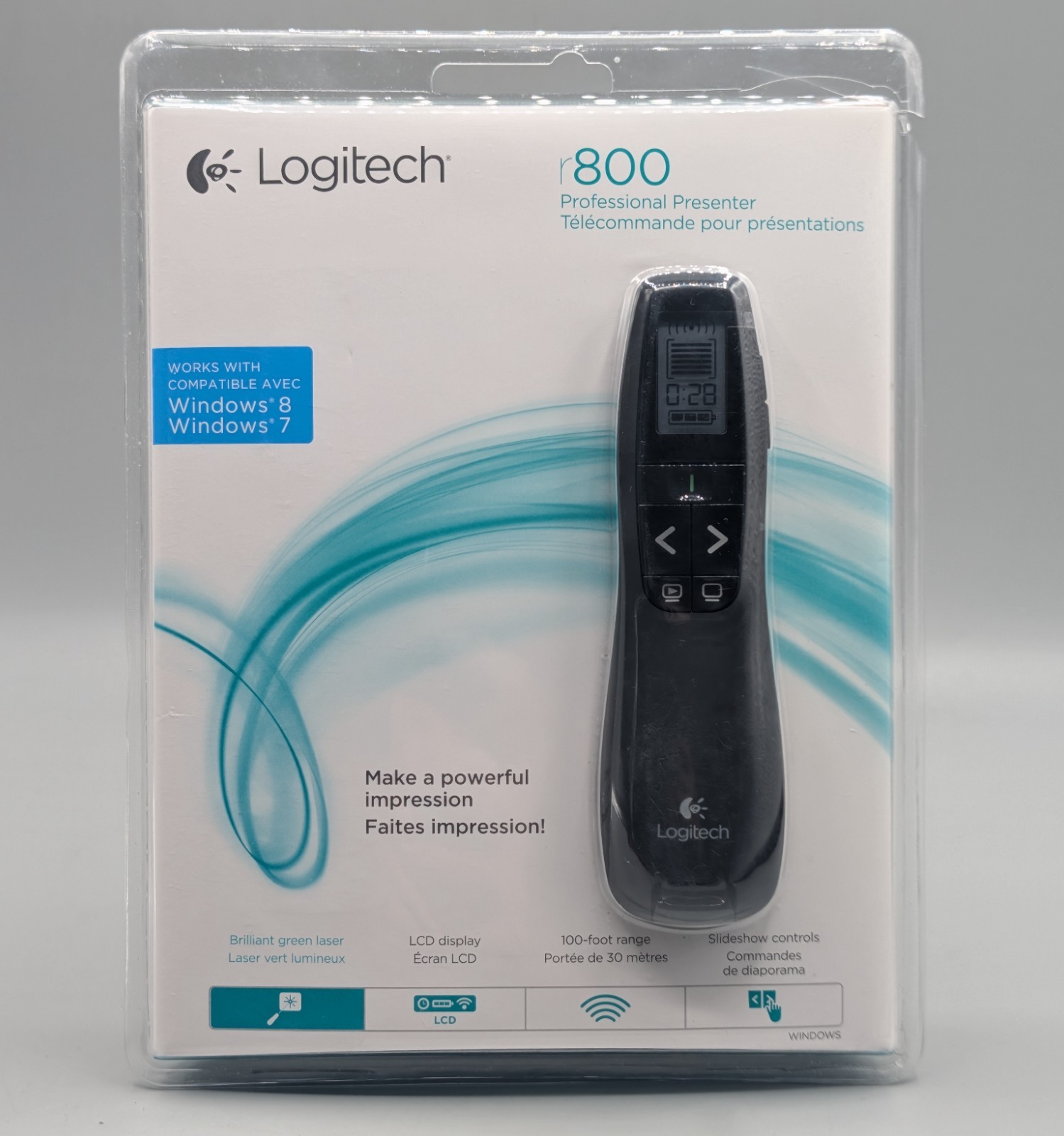 New Logitech R800 Professional Presenter Wireless Laser Remote Sealed