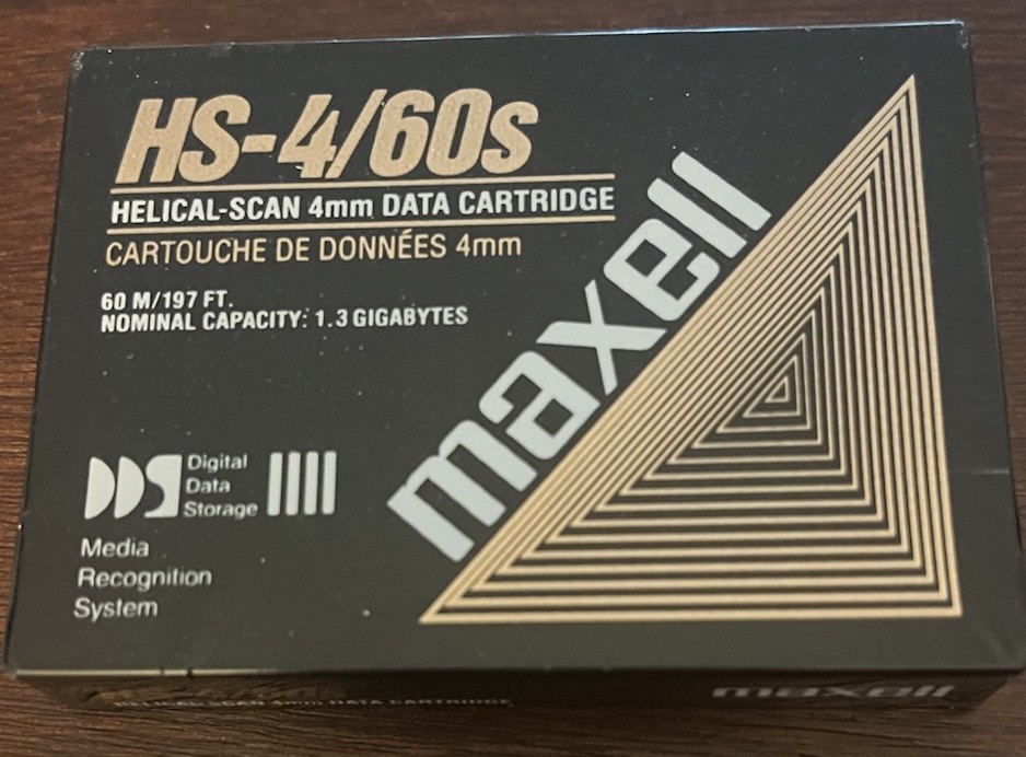 3 Maxell 4mm Helical-Scan Data Cartridge HS-4/60s 1.3GB Box DDS UNOPENED SEALED