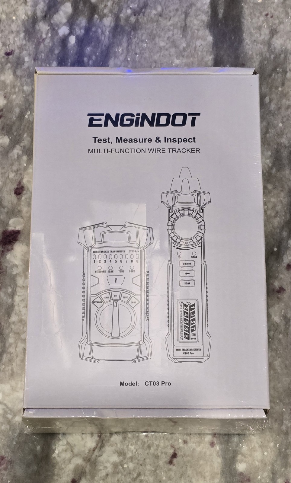 ENGINDOT CT03 Pro Wire Tracker Cable Tester RJ11 RJ45 Network Tool NEW SEALED