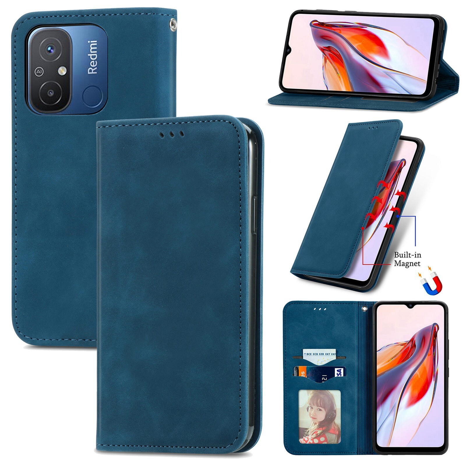 Flip Magnetic Leather Wallet Cover Case For Motorola G86 G85 G56 G 5G Edge 70 60