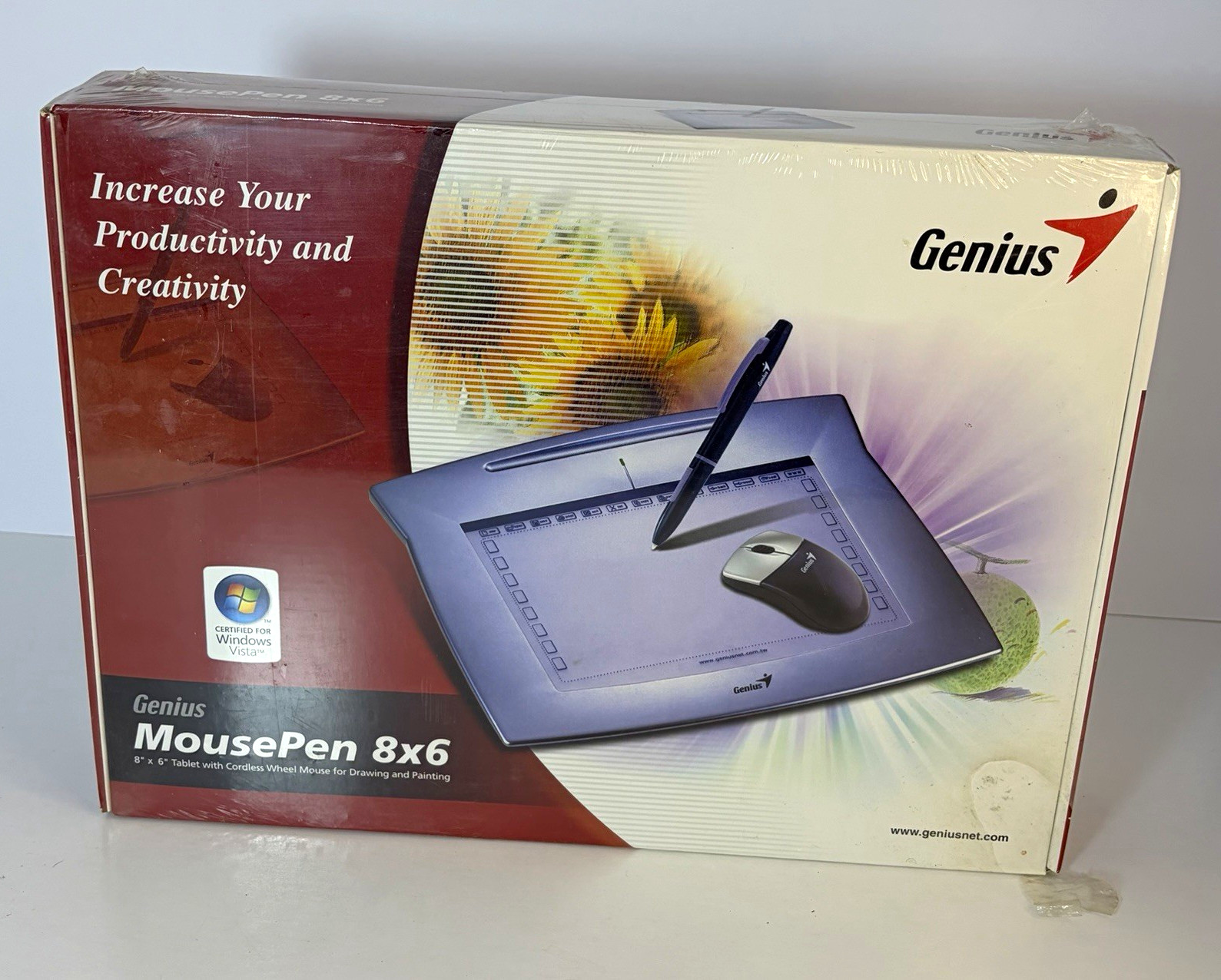 Genius MousePen 8x6 Graphics Drawing Tablet Sealed Box Cordless Mouse Pen
