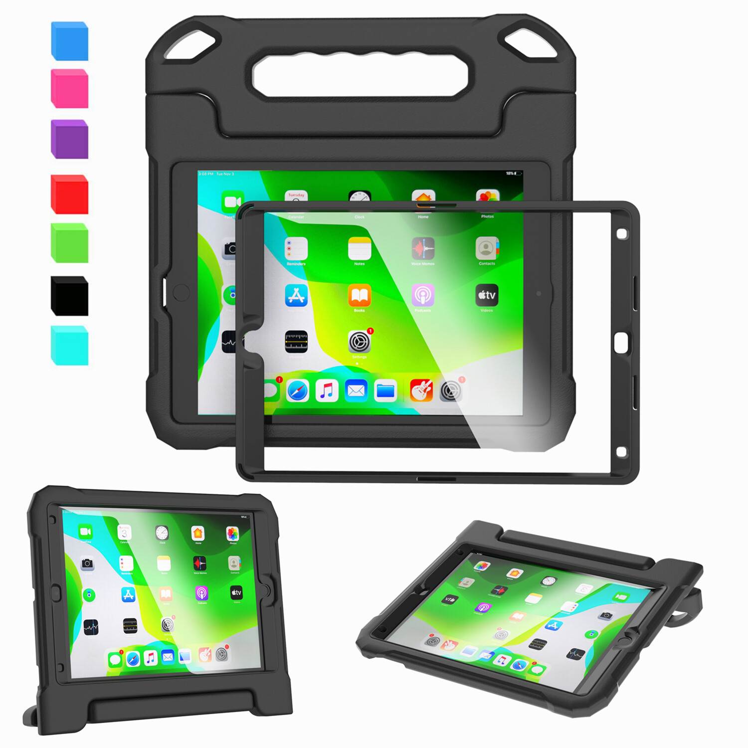 Built-in Screen Protector Kids Case for iPad 10.2-in 9th / 8th / 7th (Gen) 2021