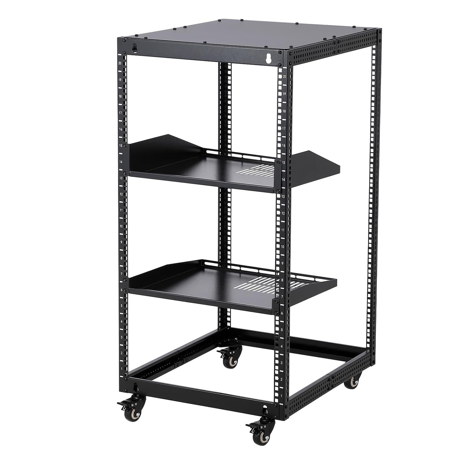 20U Open Frame Server Rack Adjustable for Network Servers AV Equipment