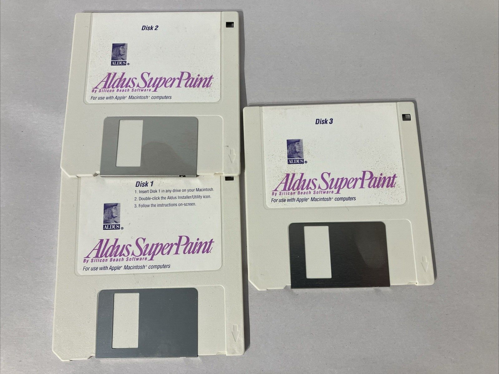 Vintage- Aldus Superpaint  3.5 - for Apple Macintosh Mac Disks- 1992