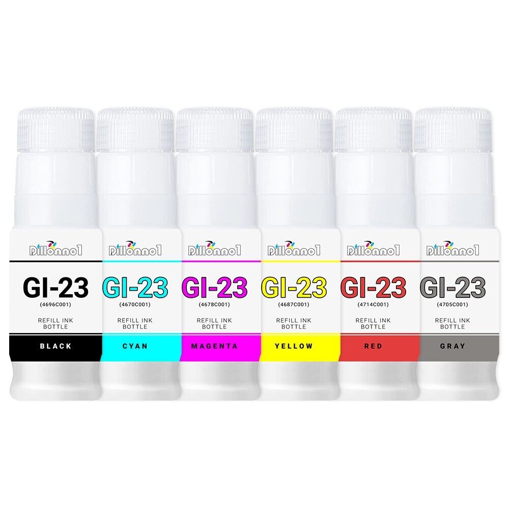  Canon GI-23 6 Pack (BCMYRG) Ink Cartridge for Canon Pixma G520 G620