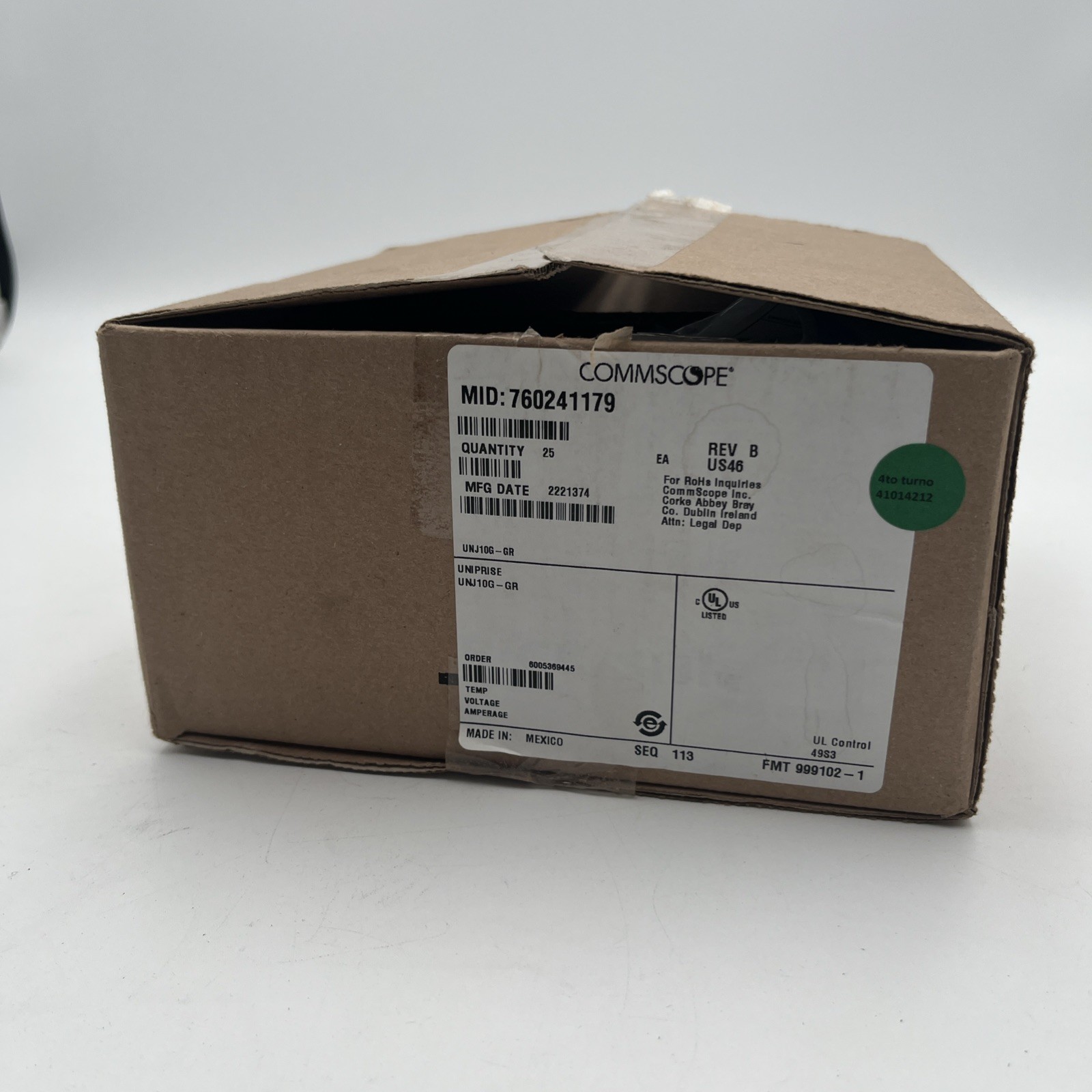 NEW 24 Pack CommScope UNJ10G-GR Uniprise Jack U/UTP RJ-45 Jack 760241179