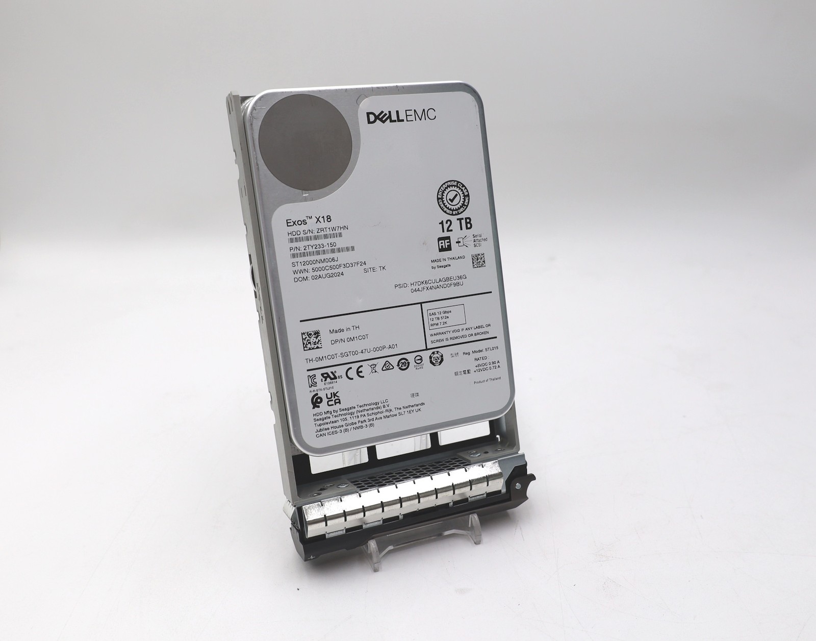 Seagate Dell EMC Exos X18 12TB 3.5" 7.2 SATA HDD w/ Caddy ST12000NM006J