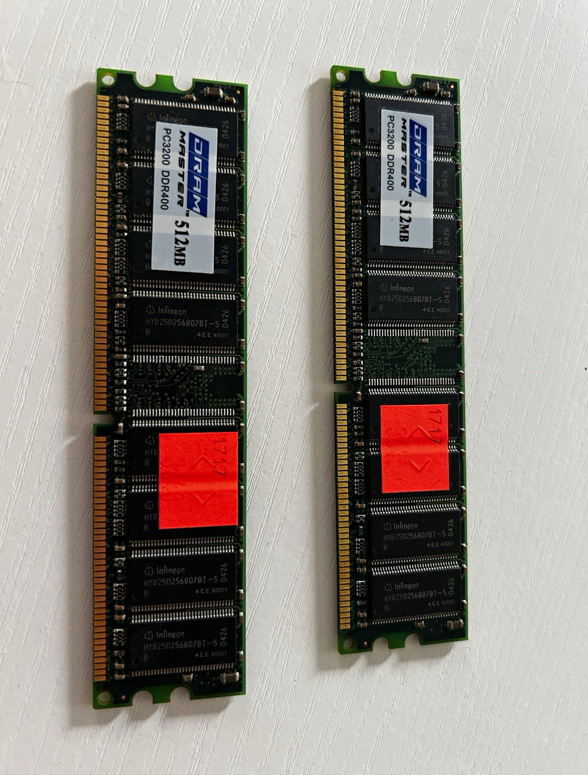 Dram Master 1GB (2x512MB) DDR SDRAM PC3200 DDR400 184-Pin DIMM