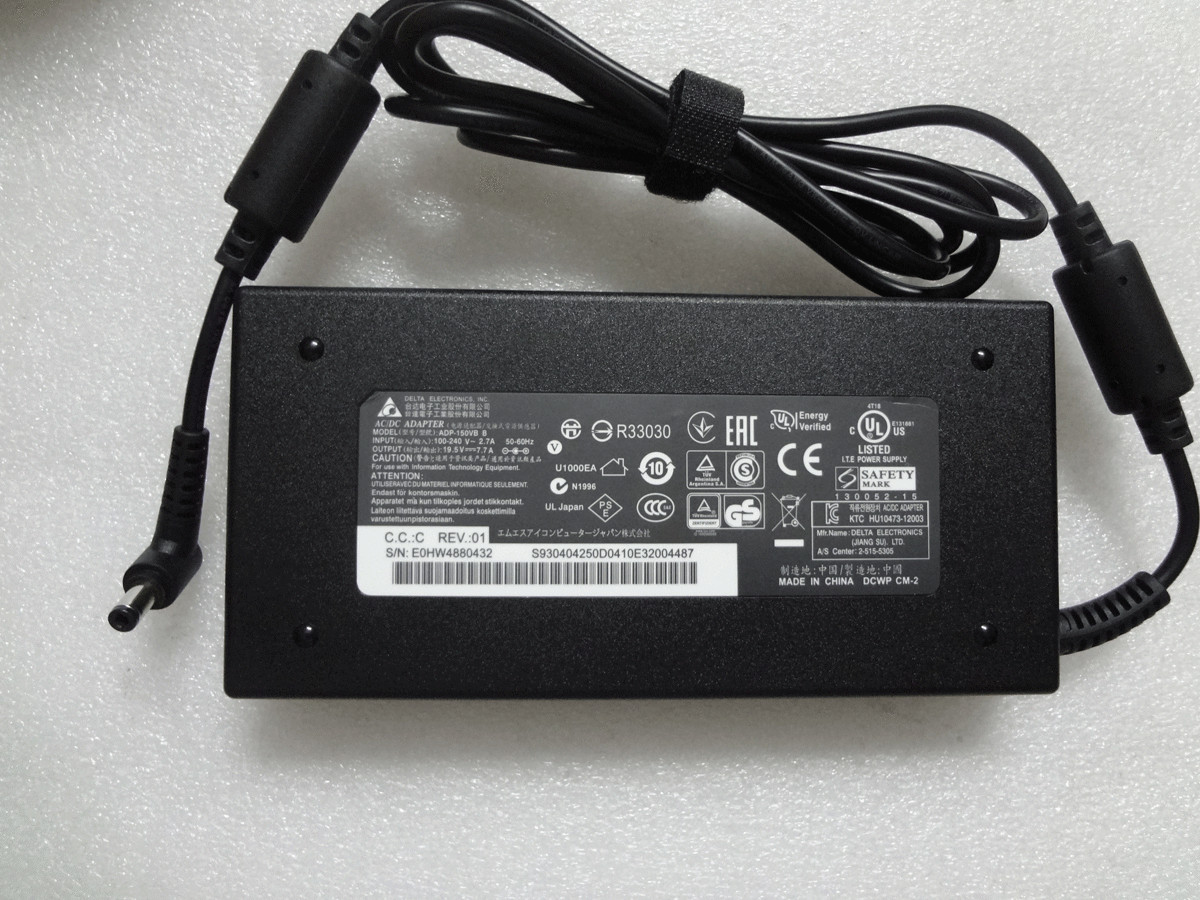 Genuine Slim Delta 19.5V7.7A 150W ADP-150VB B For MSI 150W GL62M 7REX-1896US OEM