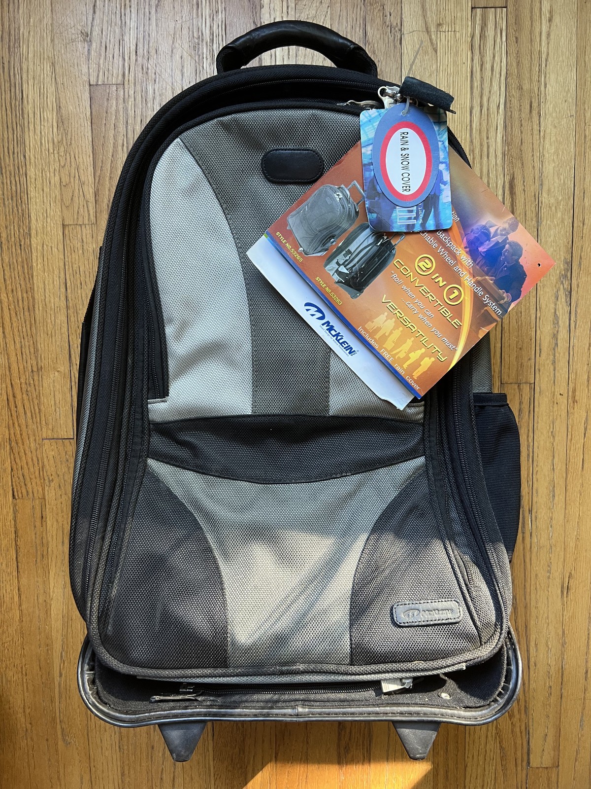McKlein R Series convertible style 53263 Tech-Lite Balistic Nylon Silver Gray