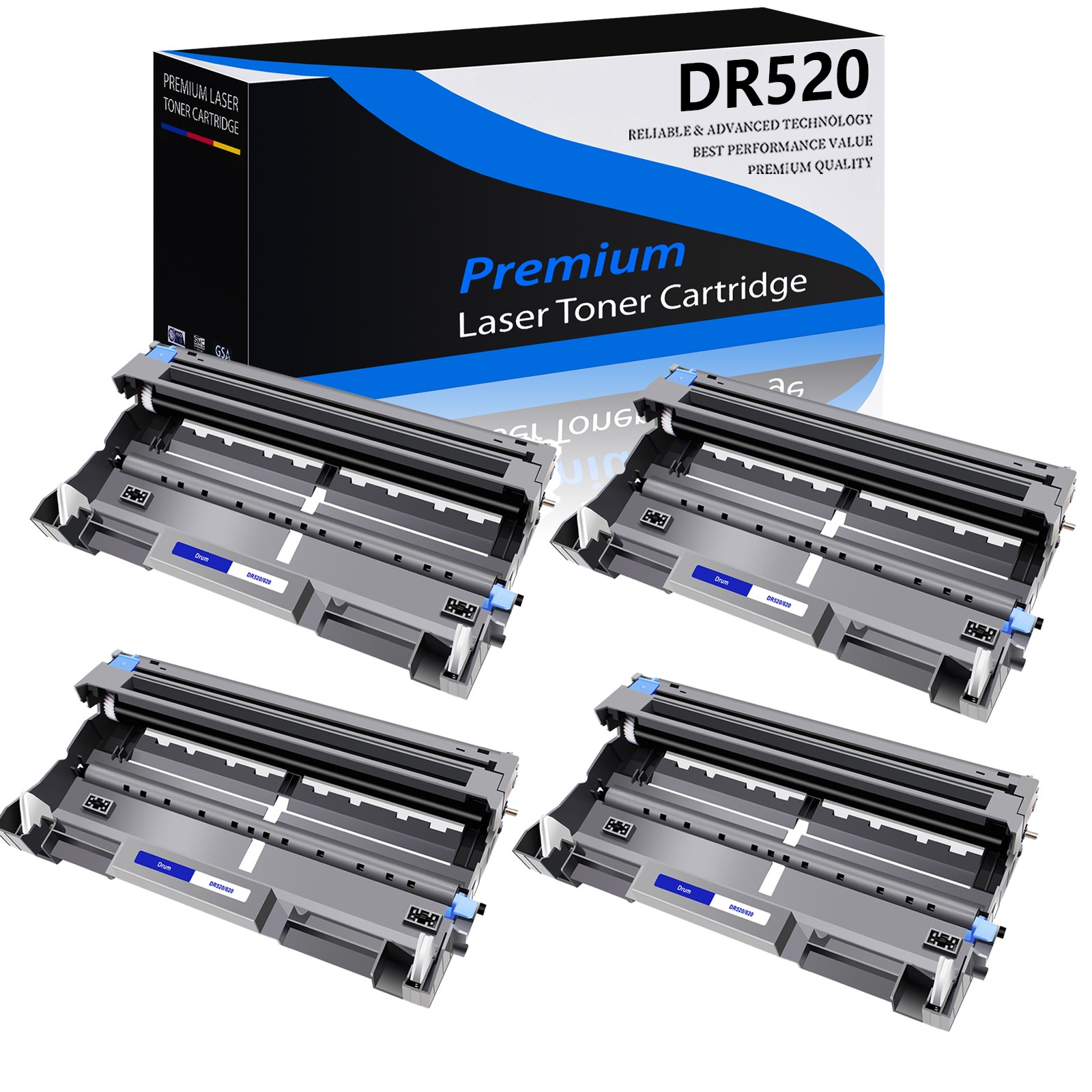 4PK For Brother DR-620 DR620 Black Drum Unit DCP-8060 HL-5200 MFC-8890DW