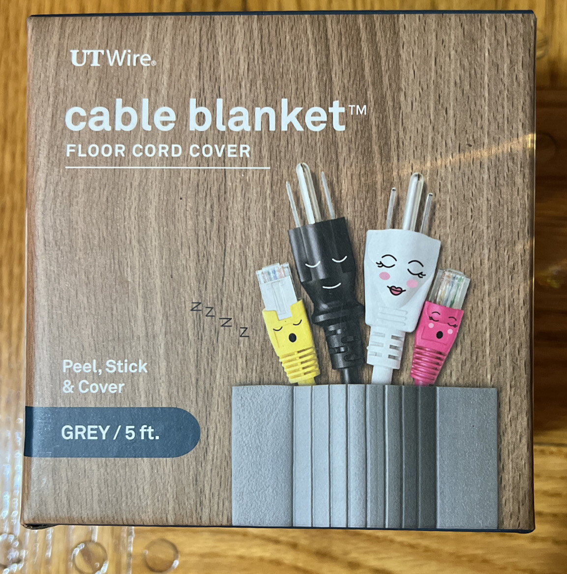 Cable Blanket Grey/5ft Peel Stick & Cover Safety First 🔥🔥🔥Low Profile UTWire