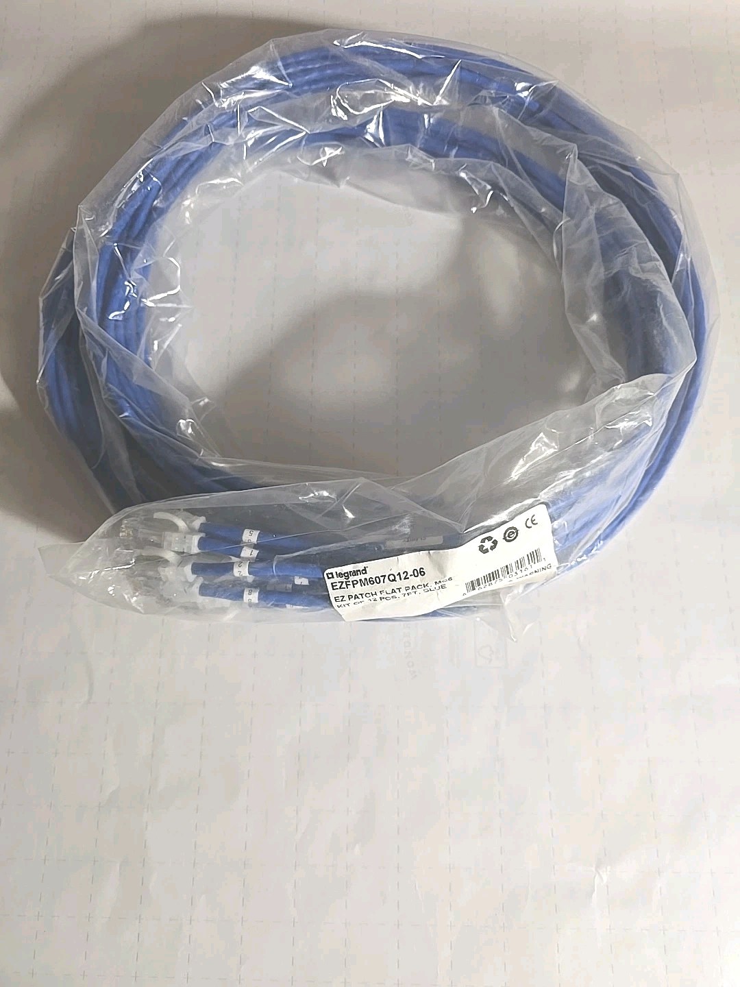  Legrand cat6 7ft Patch Cable Blue 12 Pk