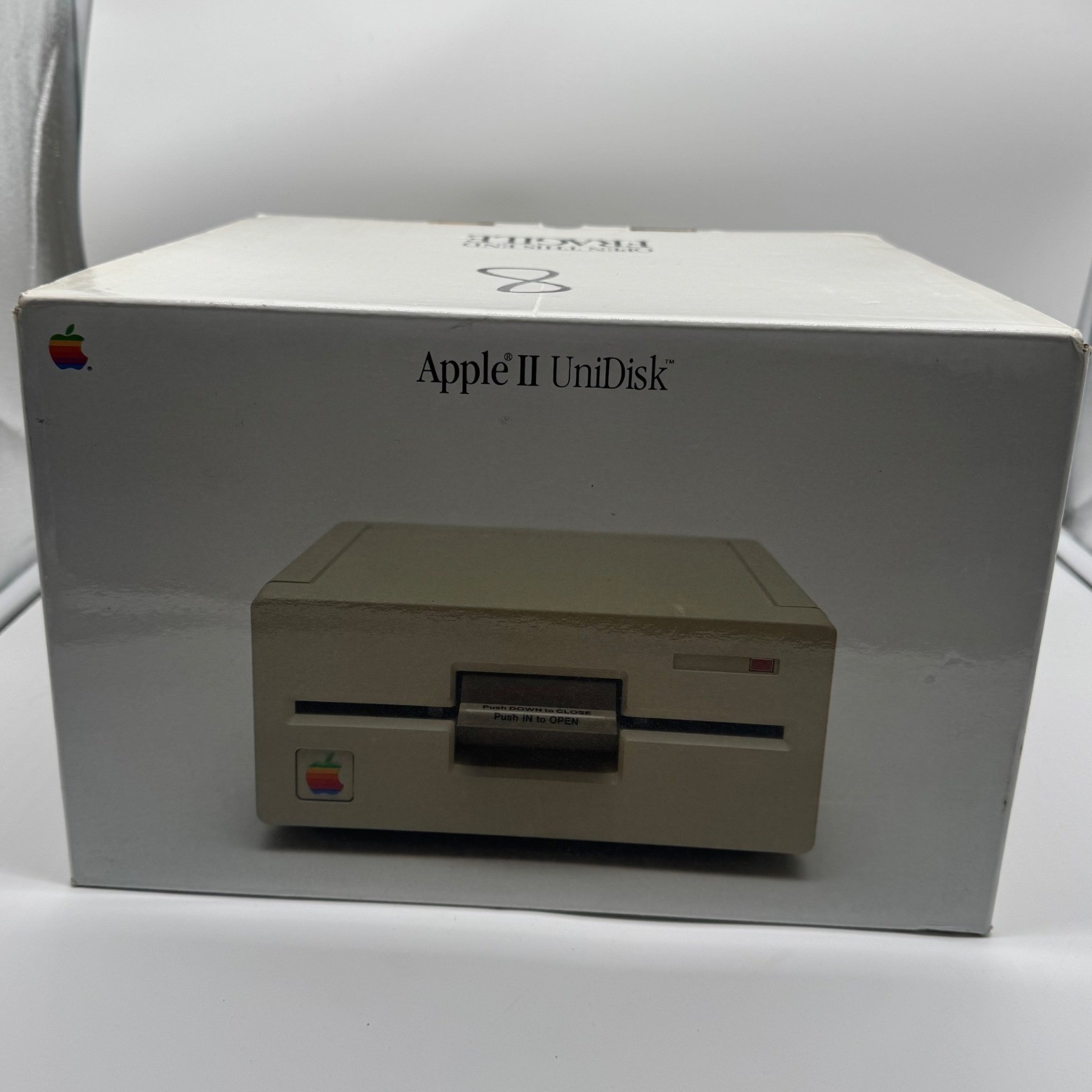 Vintage Apple II UniDisk Original Retail Box Empty Rainbow Logo A2M2050 as is