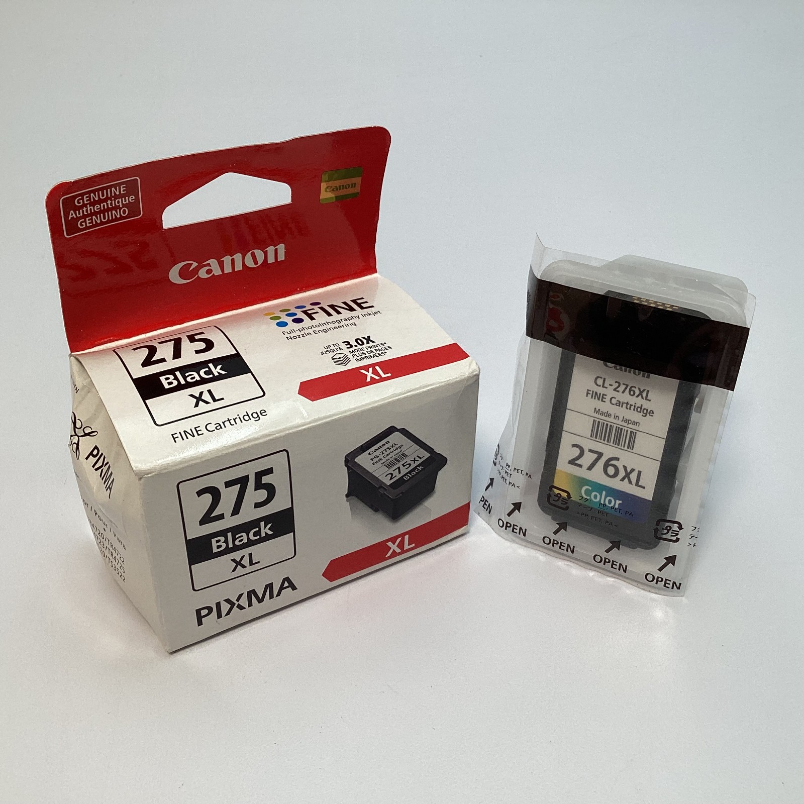 Canon PG-275XL Black & CL-276XL Color Ink Cartridges Lot of 2 Genuine Canon Ink