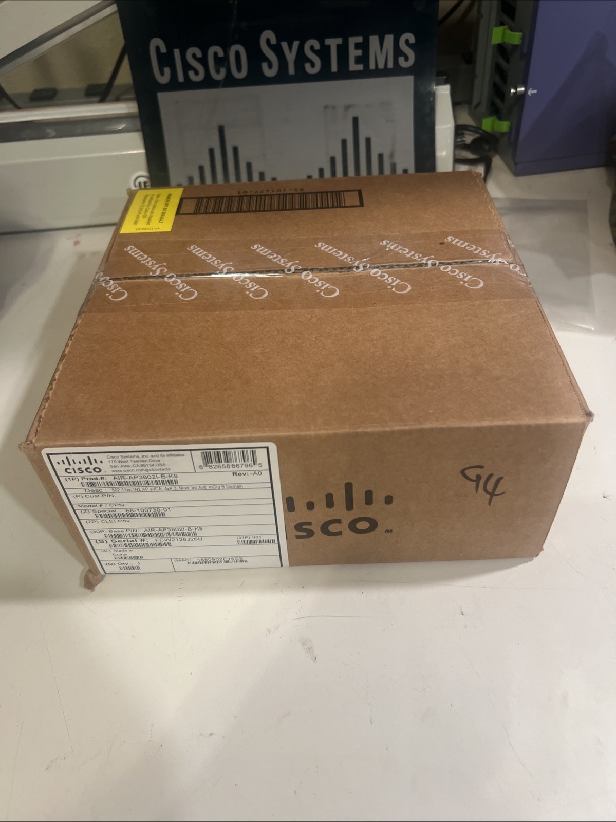 Cisco AIR-AP3802I-B-K9 Access Point 3802 Series Wireless Access 2.4GHz/5GH New