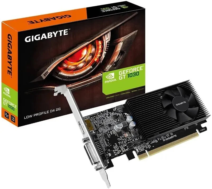 GIGABYTE GeForce GT 1030 Low Profile D4 2G DirectX 12 GV-N1030D4-2GL Video Card