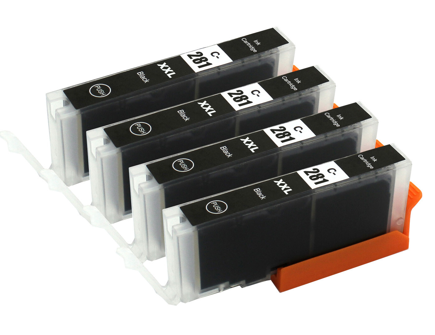 4PK BLACK CLI-281XXL Ink Tank +chip use for Canon TS6120 TS6220 TS6320 TR7520