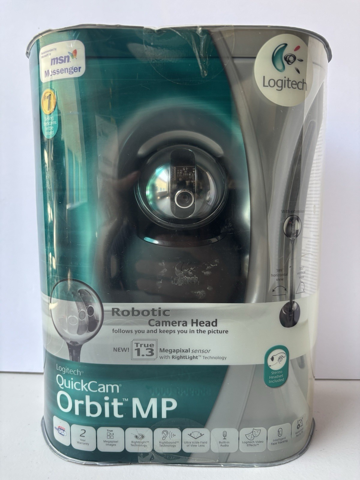 Logitech QuickCam Orbit Mechanical Pan And Tilt Camera - STICKY RUBBER READ INFO