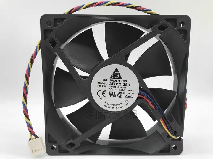 Delta AFB1212SH DC12V 0.80A 120*25MM 4-Pin High Airflow PWM Cooling Fan