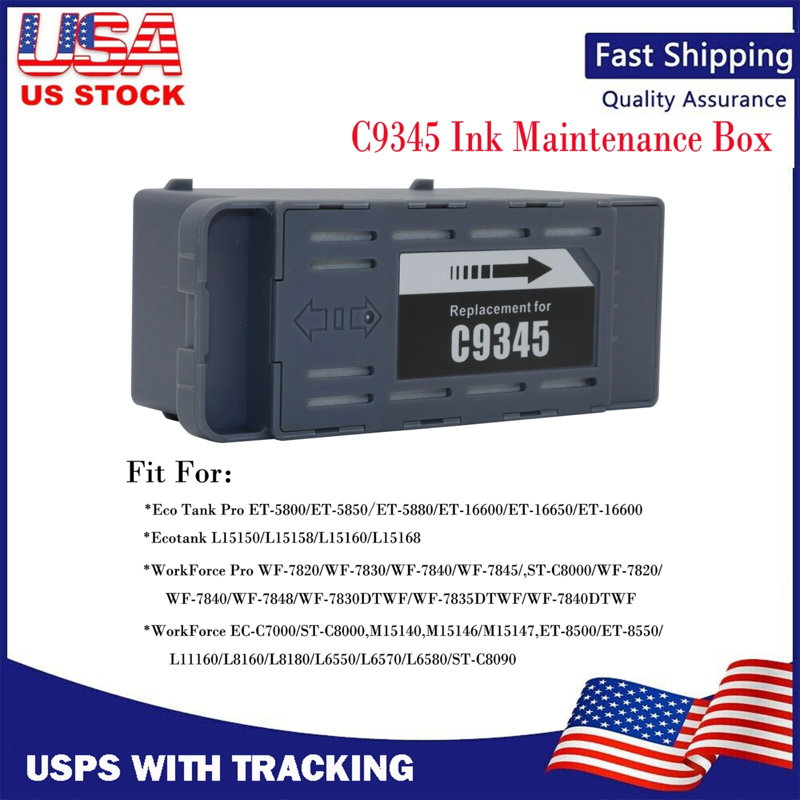 Compatible Maintenance Box For Epson ET5800 ET5850 WF7820 Waste Ink Tank C9345