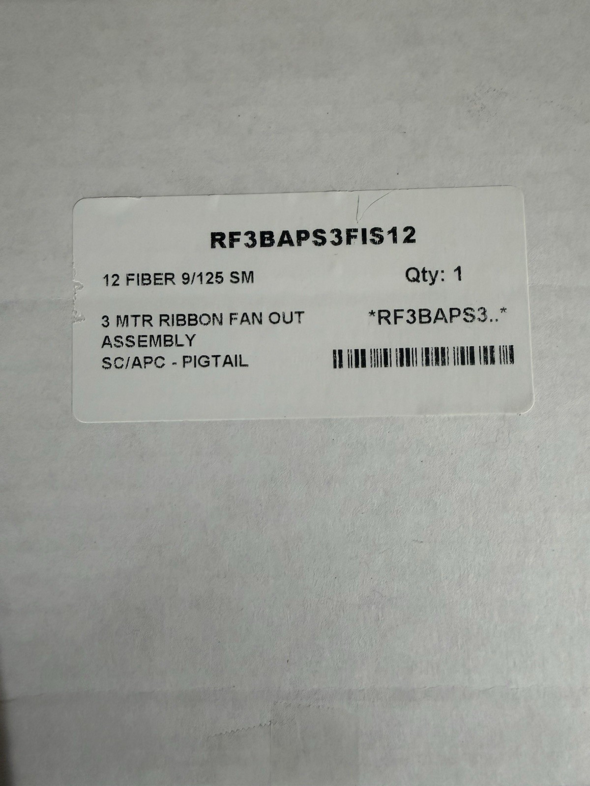 FIS - RF3BAPS3FIS12 - FIS Ribbon Fanout Pigtail, 12 Fiber, Singlemode, SC/APC