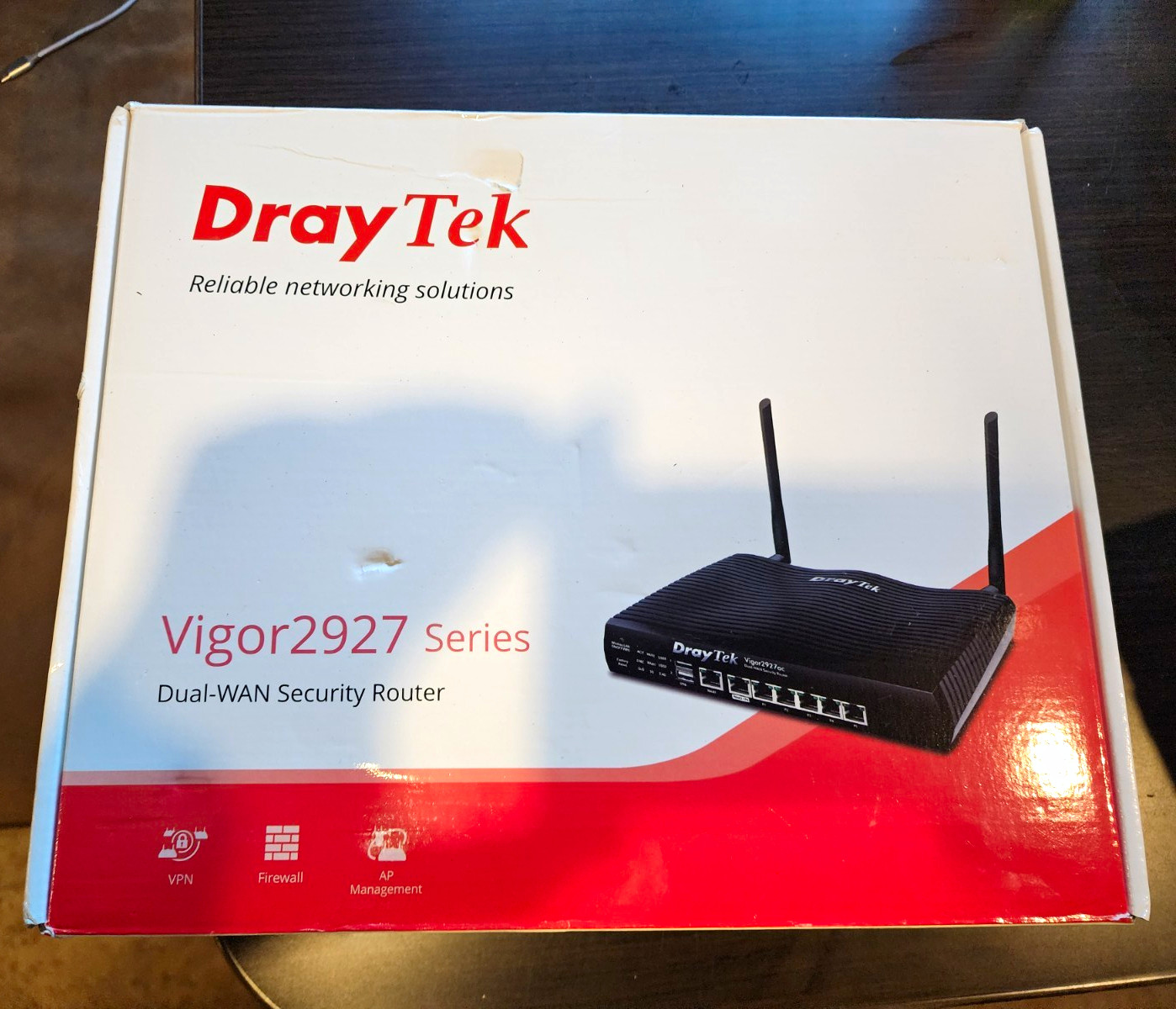 DrayTek Vigor2927ax Dual-WAN Security Router Gigabit 5-Port Ethernet USB Black