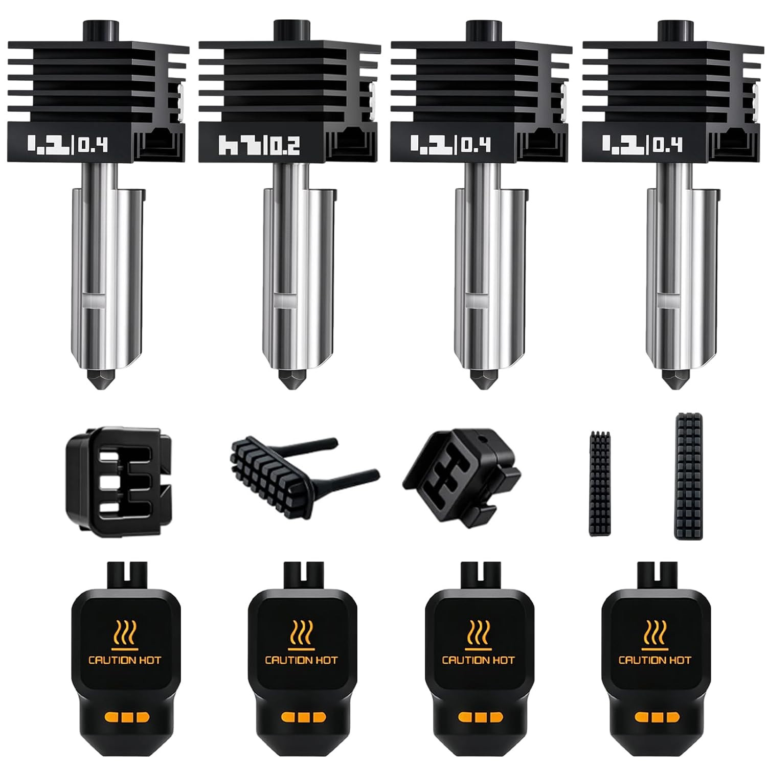 4 Pack 0.4Mm for Bambu Lab P2S X2D H2D H2S H2C A1 A1 Mini A2L Nozzle