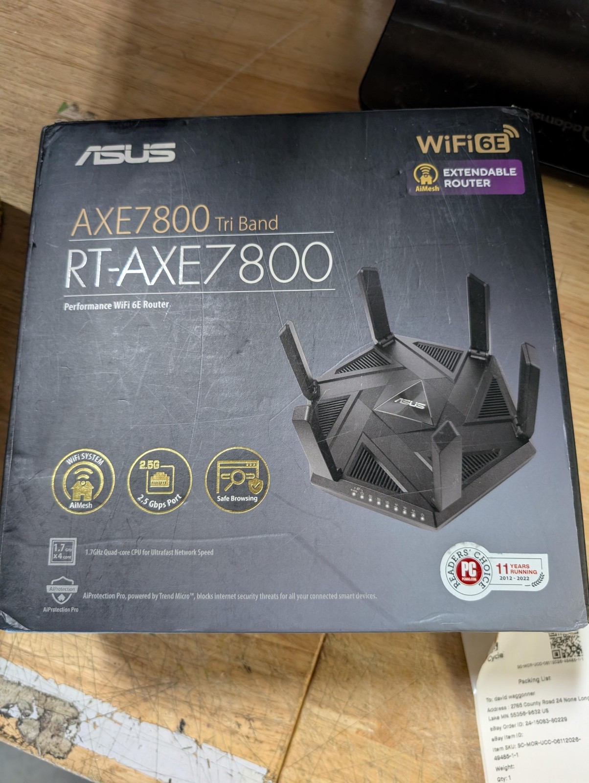 ASUS RT-AXE7800 Wi-Fi 6E Mesh Router  G2U