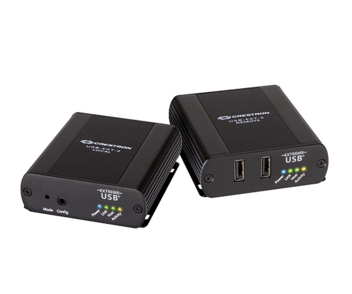 PAIR Crestron USB‑EXT‑2‑LOCAL and USB‑EXT‑2‑REMOTE Extender New 